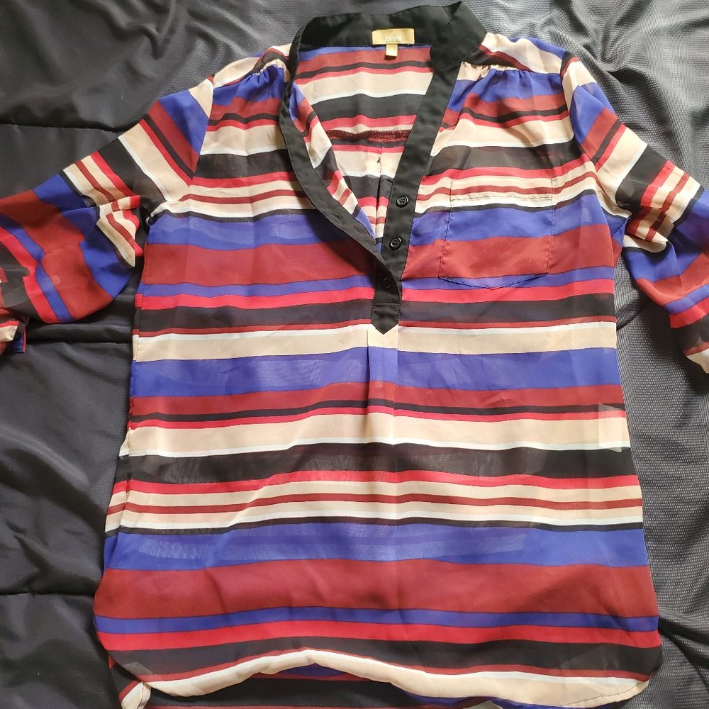 small sheer striped top